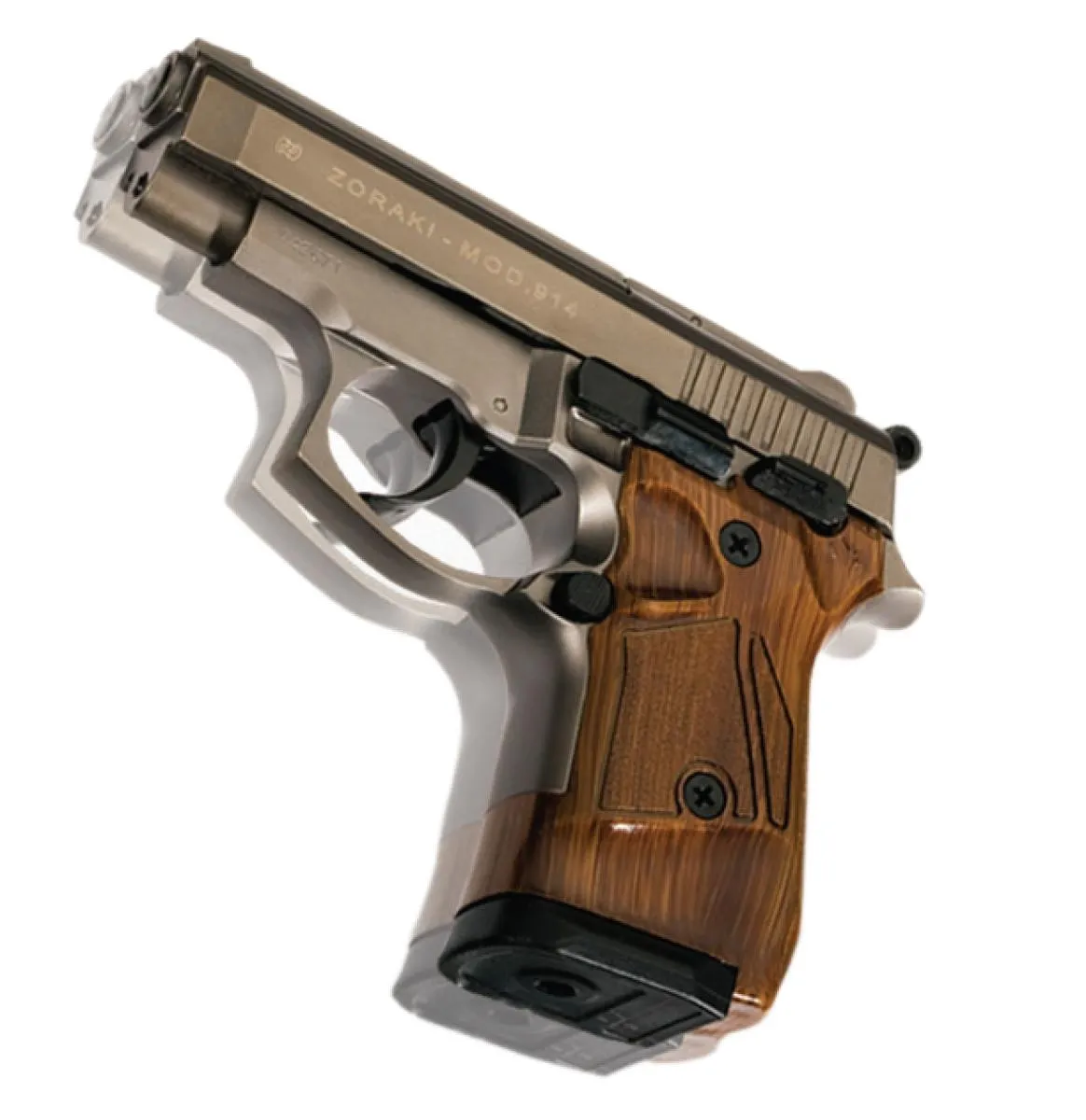 Zoraki 914-P 9mm P.A.K SRS Titan mit Holzoptik Griffschalen
